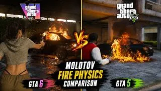 Thumbnail: GTA 6 vs GTA 5 – Molotov Fire Physics Have Changed! 🔥