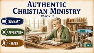 Thumbnail: Authentic Christian Ministry • Sabbath School Lesson 10 (Q3 2026) | Summary, Application & Prayer