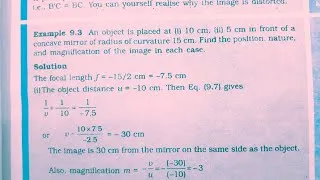 Thumbnail: An object is placed at (1) 10 cm, (ii) 5 cm in front of a concave mirror of radius of curvature 15 c