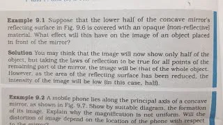 Thumbnail: Suppose that the lower half of the concave mirror's reflecting surface in Fig. 9.6 is covered