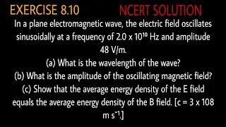 Thumbnail: In a plane electromagnetic wave, the electric field oscillates sinusoidally at a frequency of 2.0 x