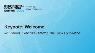 Thumbnail: Keynote: Welcome - Jim Zemlin, Executive Director, The Linux Foundation