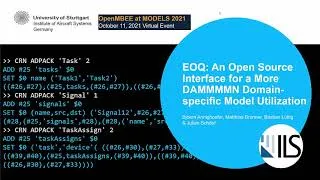 Thumbnail: MODELS'21: EOQ: An Open Source Interface for a More DAMMMMN Domain-specific Model Utilization