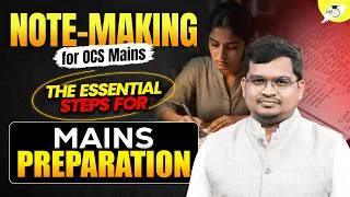 Thumbnail: How to Make Notes for OCS Mains? | Complete Strategy for OCS Mains Preparation | OPSC StudyIQ