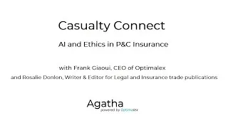 Thumbnail: Optimalex presents "Casualty Connect" with Rosalie Donlon: "AI and Ethics in P&C Insurance"