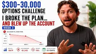 Thumbnail: $300-$30,000 Options Challenge: Week 3 - I Broke the Plan… and Blew Up the Account