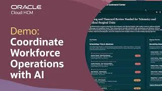 Thumbnail: Workforce Operations Command Center: Oracle Fusion Cloud HCM Demo