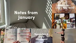 Thumbnail: Notes from January - vision board, baking bread, weight loss, debt free journey!
