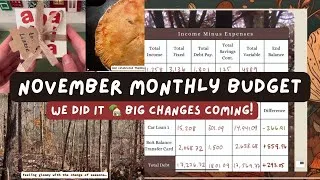 Thumbnail: Monthly update for NOVEMBER - we bought a house!! 🏡 big budget changes, money chit chat 🍂