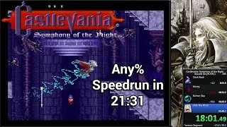 Thumbnail: Castlevania: SotN PSX Any% in 21:31 (PB)
