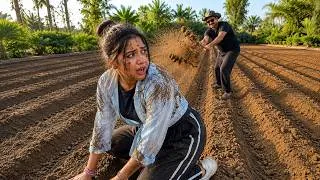 Thumbnail: Pati-Patni Ki Kheti... Ya WWE? 😂 😂  || Farming Vlog 4