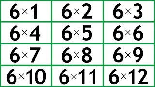 Thumbnail: 6 x Times Multiplication Table for Kids - Fun & Simple Math Equations for Elementary School Children