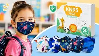 Thumbnail: Kids KN95 Face Masks for Back to School | 50 Pack Individually Wrapped