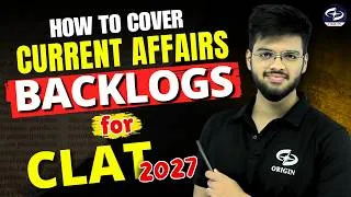 Thumbnail: How to Cover Current Affairs Backlog for CLAT 2027 | Complete Strategy | Abhyuday Pandey