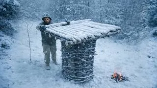 Thumbnail: Building a Winter Log Shelter in the Snow | Bushcraft Survival in the Snow