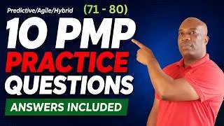 Thumbnail: 10 Realistic Practice Questions (With Answers) - Test Your Mindset and Ace the PMP Exam(71-80)
