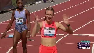 Thumbnail: Diamond League 2023: Femke Bol remains class of 400m hurdles field; Shamier Little runner up .
