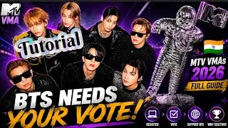 Thumbnail: How to Vote for BTS at MTV VMAs 2026 💜  full voting tutorial, BTS needs your vote 💜🙏🏻