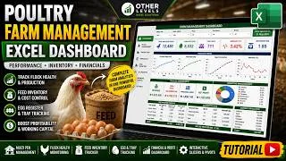 Thumbnail: Poultry Farm Management Excel Dashboard Tutorial | Feed, Eggs, Mortality & Profit