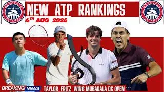 Thumbnail: NEW ATP Rankings SHOCK! Taylor Fritz Wins Mubadala DC Open | Zverev Drops, Alcaraz Back To No.2 !