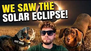 Thumbnail: A walk with my Dachshunds and a solar eclipse! 🌑🐶