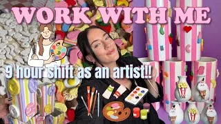 Thumbnail: WORK WITH ME 9 hour shift as an artist!! ⋆˚꩜｡ 5 YEAR PLAN 