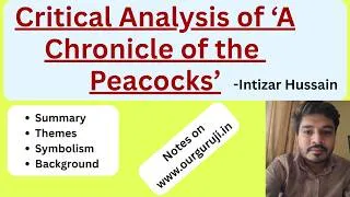 Thumbnail: Critical Analysis of A Chronicle of the Peacocks || Our Guruji