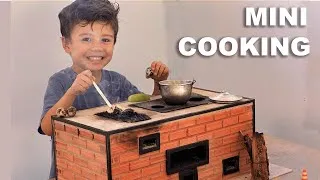 Thumbnail: 🥩Build a Mini Stove !!🤣 with Bricks for my Little SON 🧱