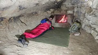 Thumbnail:  Rebuilding a cave into survival shelter with fireplace . Building a stone shelter  