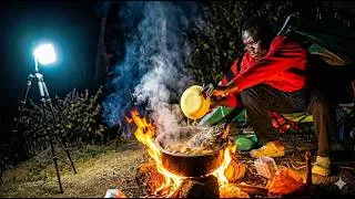 Thumbnail: 24 Hours Alone in the Deep Forest 🌲 Solo Survival & Campfire Cooking ASMR (No Talking)