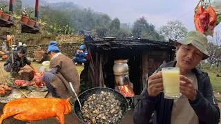 Thumbnail: I Tried Gurkhas Local Beer with Testy Fried Pork Meat in Village Pig Cutting Behind the Ex Romeo