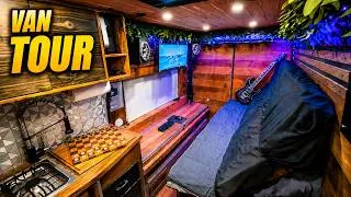 Thumbnail: VAN TOUR: Endless Shower, 24/7 A/C, Hidden Theater, Music Studio