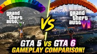 Thumbnail: GTA 5 vs GTA 6 Gameplay Trailer Comparison