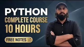 Thumbnail: Python Full Course for Beginners (2026) | Complete Python Tutorial in 10 Hours | Notes + Projects