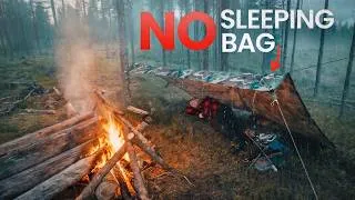 Thumbnail: SURVIVING with a SIBERIAN LOG FIRE (No Sleeping Bag) - Catch & Cook