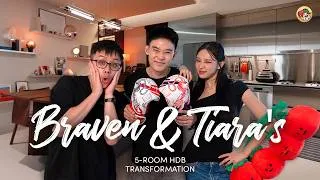 Thumbnail: Braven & Tiara’s Brutalist & Dopamine Decor 5-Room HDB Transformation | Get ID