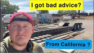 Thumbnail: RGN trailer update, getting good advice on operating a trucking company off YouTube ?