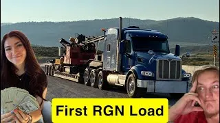 Thumbnail: First load on the RGN trailer! Louisiana to Utah equipment load. Rolling in summer heat! 