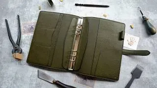 Thumbnail: Making a Handmade Leather Ring Binder Planner Cover  - Leather Pattern/DIY BUILD ALONG