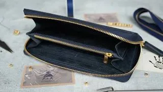 Thumbnail: Making a Handmade Leather Long Zipper Wallet - DIY BUILD ALONG/ASMR