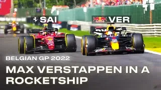 Thumbnail: When you give Max Verstappen a Rocketship, From P14 to P1 in Belgium GP 2022