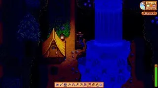 Thumbnail: Stardew Valley Waterfall at Night (10 Hours)