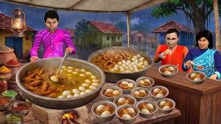Thumbnail: Barish Mein ₹10 Ka Boiled Egg Chicken Soup Tasty Street Food Hindi Kahani Moral Stories Comedy Video