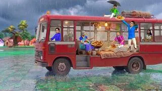 Thumbnail: Barish Me Bus House Indian Jugaad Heavy Rain Bus House Hindi Kahani Moral Stories Funny Comedy Video