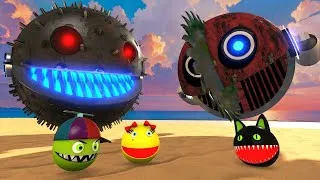 Thumbnail: Pacman & Ms.Pacman & Robot Pacmam VS Monster Pacman