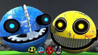 Thumbnail: Robot Pacman vs Cartoon Cat vs Ms-Pacman vs Scary Pacman is a Rehearsal to go to Lava Monster Pacman