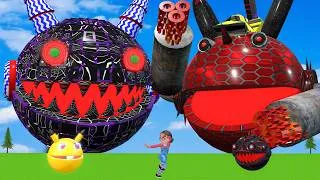 Thumbnail: MS PACMAN & NEW RED PACMAN VS TWO YELLOW MONSTER PACMAN FIGHTING IN POKEMON #2026 GIANT BOSS !!!