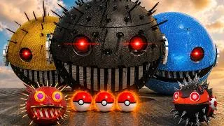 Thumbnail: MS PACMAN & NEW RED PACMAN VS TWO YELLOW MONSTER PACMAN FIGHTING IN POKEMON #2026 GIANT BOSS !!!