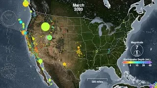 Thumbnail: 40 Years of Earthquakes in the Contiguous United States: 1980 - 2020