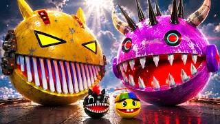 Thumbnail: MS PACMAN & NEW RED PACMAN VS TWO YELLOW MONSTER PACMAN FIGHTING IN POKEMON #2026 EPIC 3D BATTLE !!!